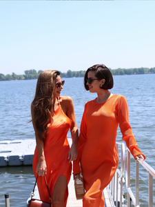 Orange Midi Dress - Rental 