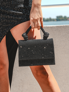 Shiny Black Handbag - Rental