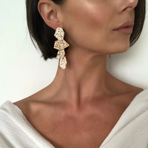 FF Ava Geometric Gold Earrings - Rental