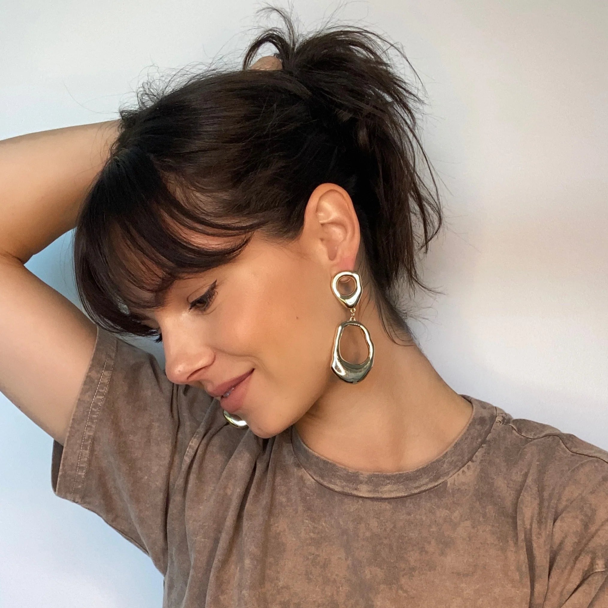 Bianca Statement Gold earrings - Rental