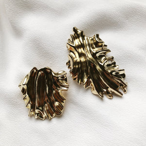 Lyna Asymmetrical Irregular Gold Earrings - Rental