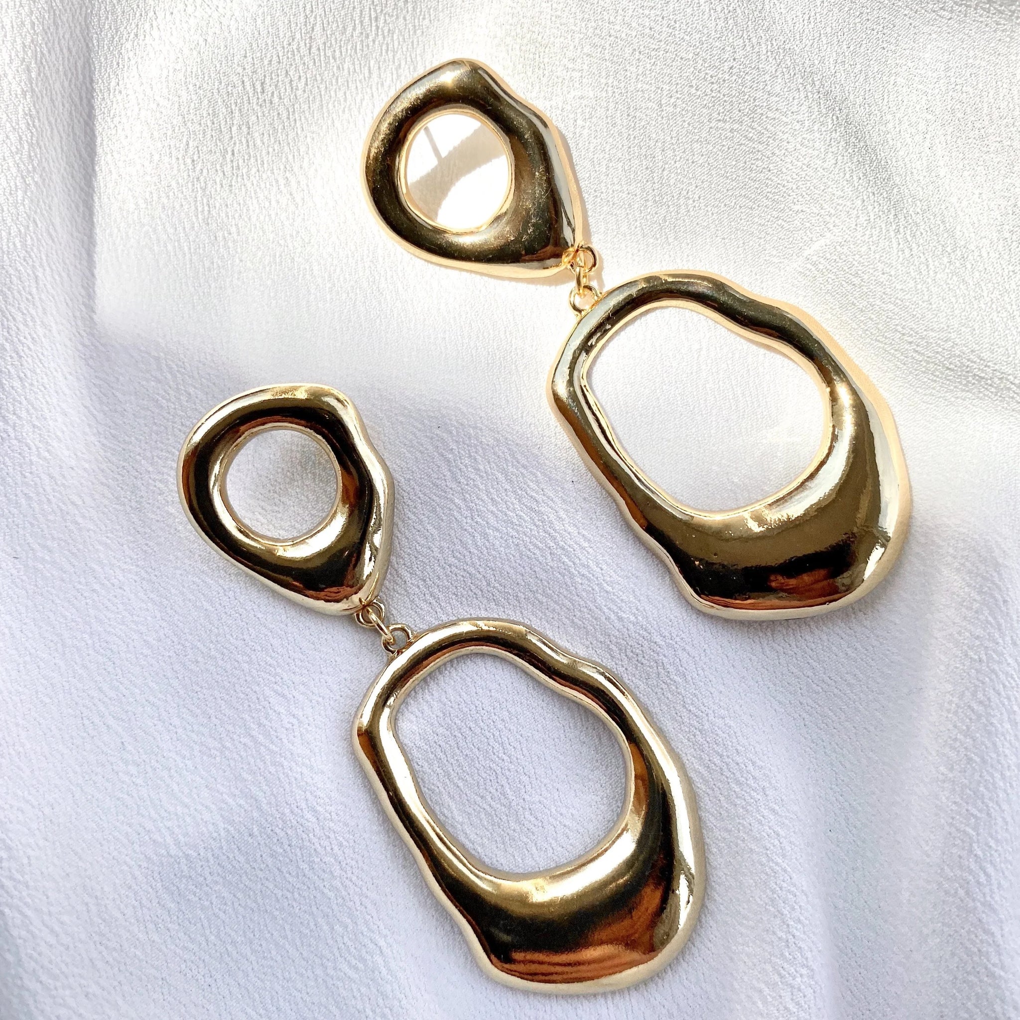 Bianca Statement Gold earrings - Rental