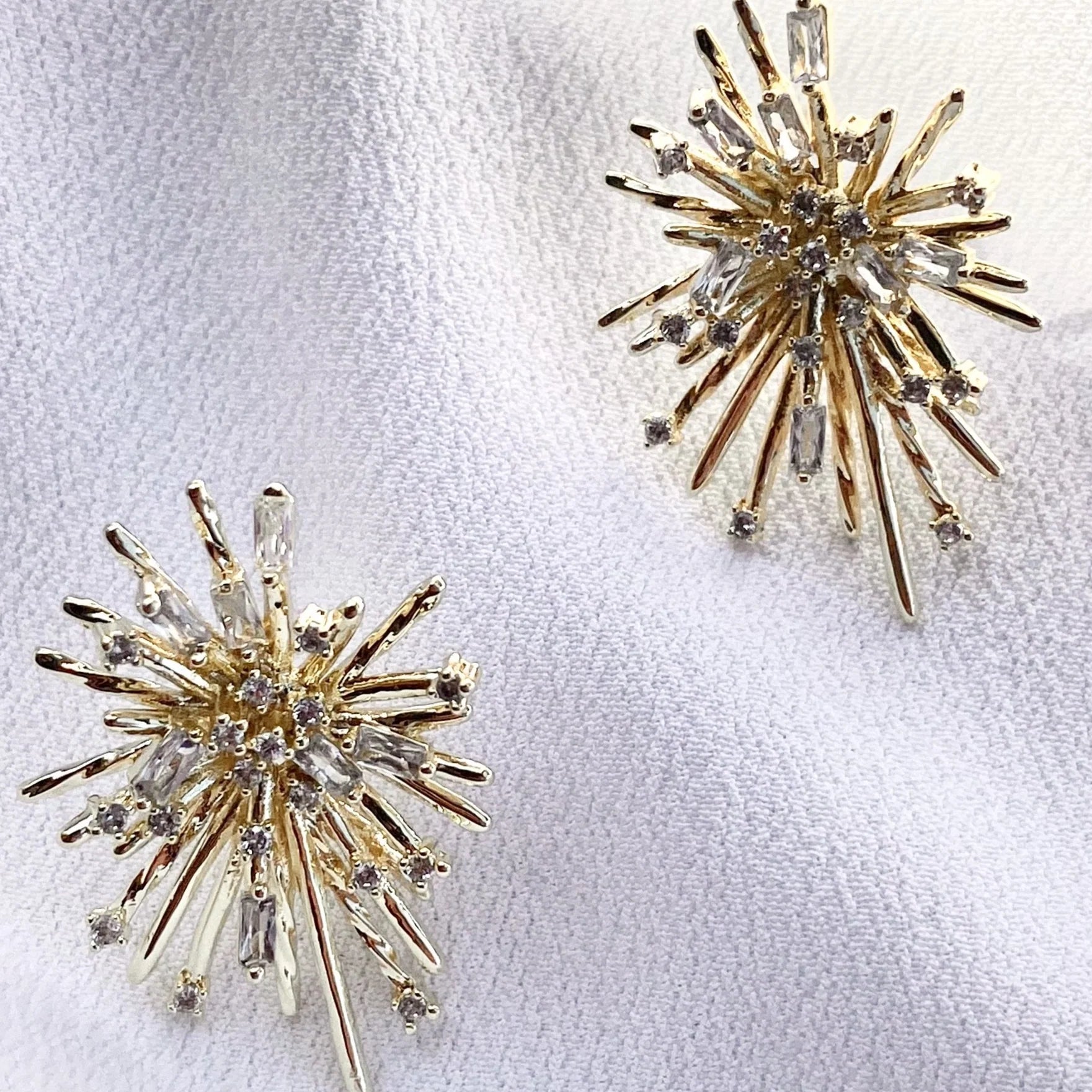 Claudia CZ Gold Plated Earrings - Rental