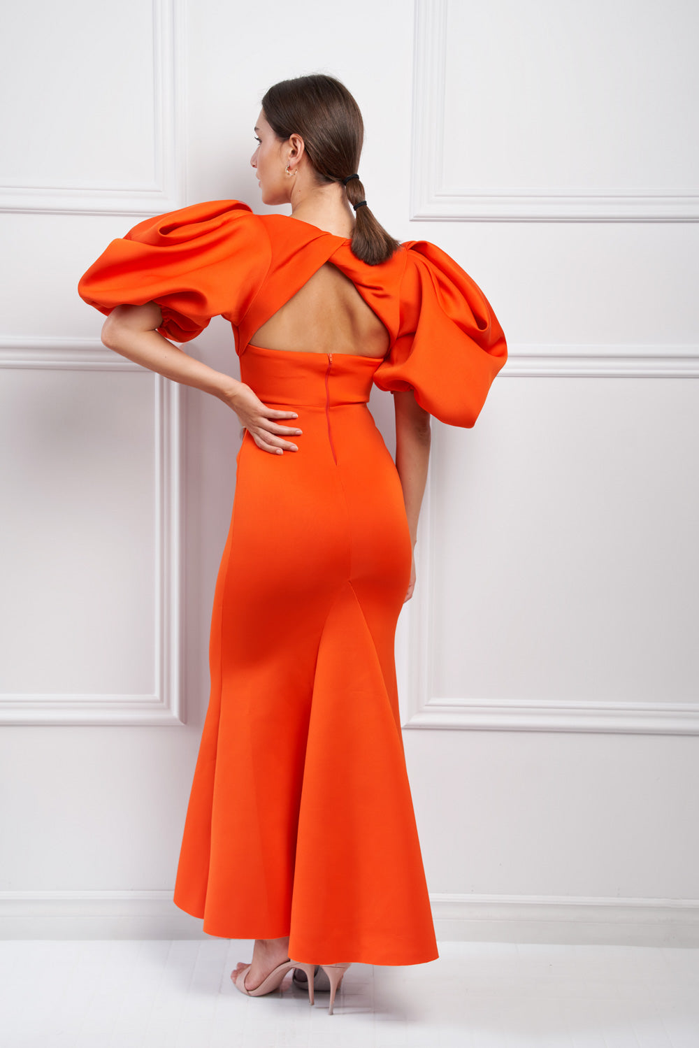 Long Orange Dress - Rental 