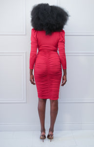 Red Midi Dress - Rental 