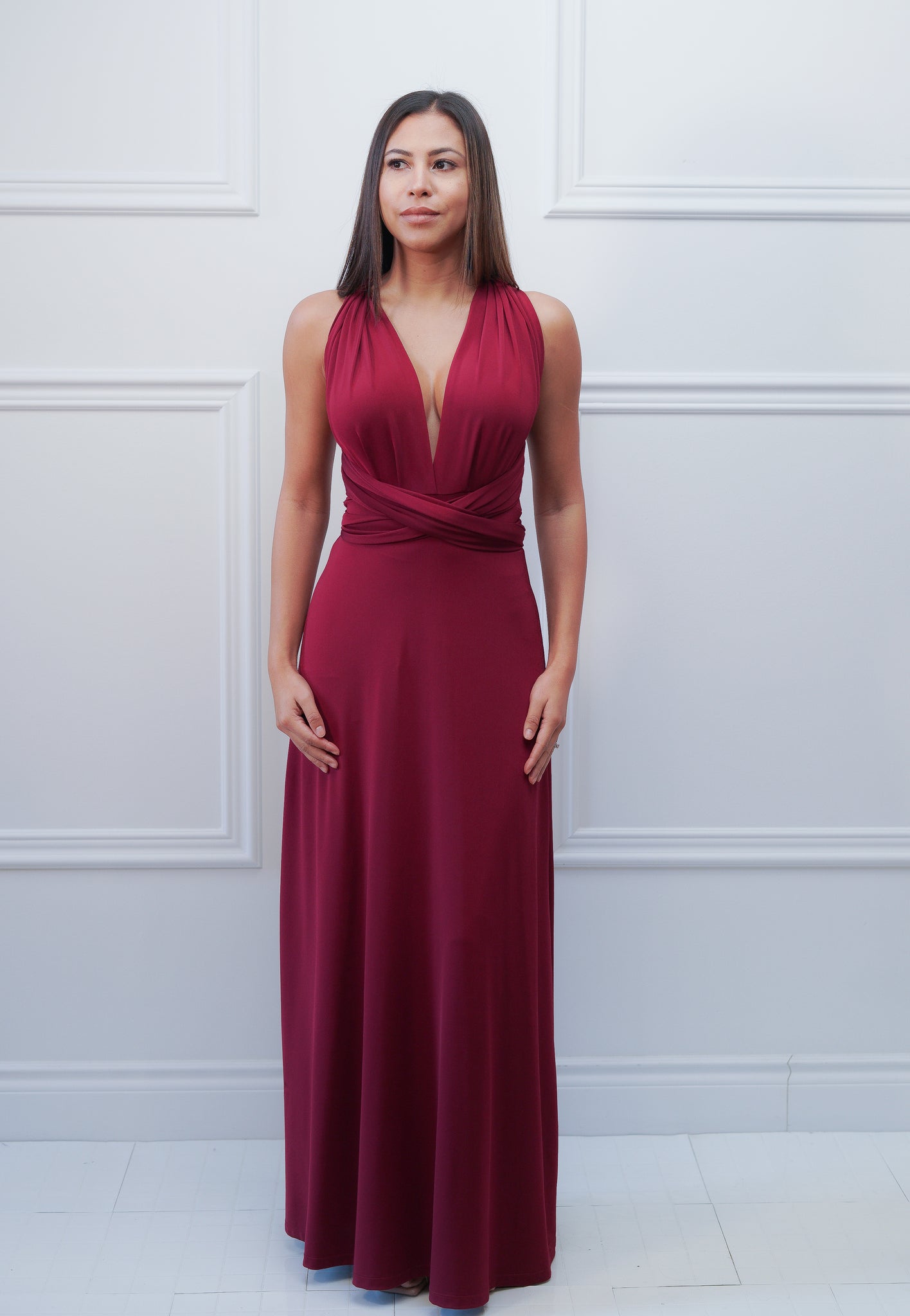 Long Burgundy Dress - Rental 