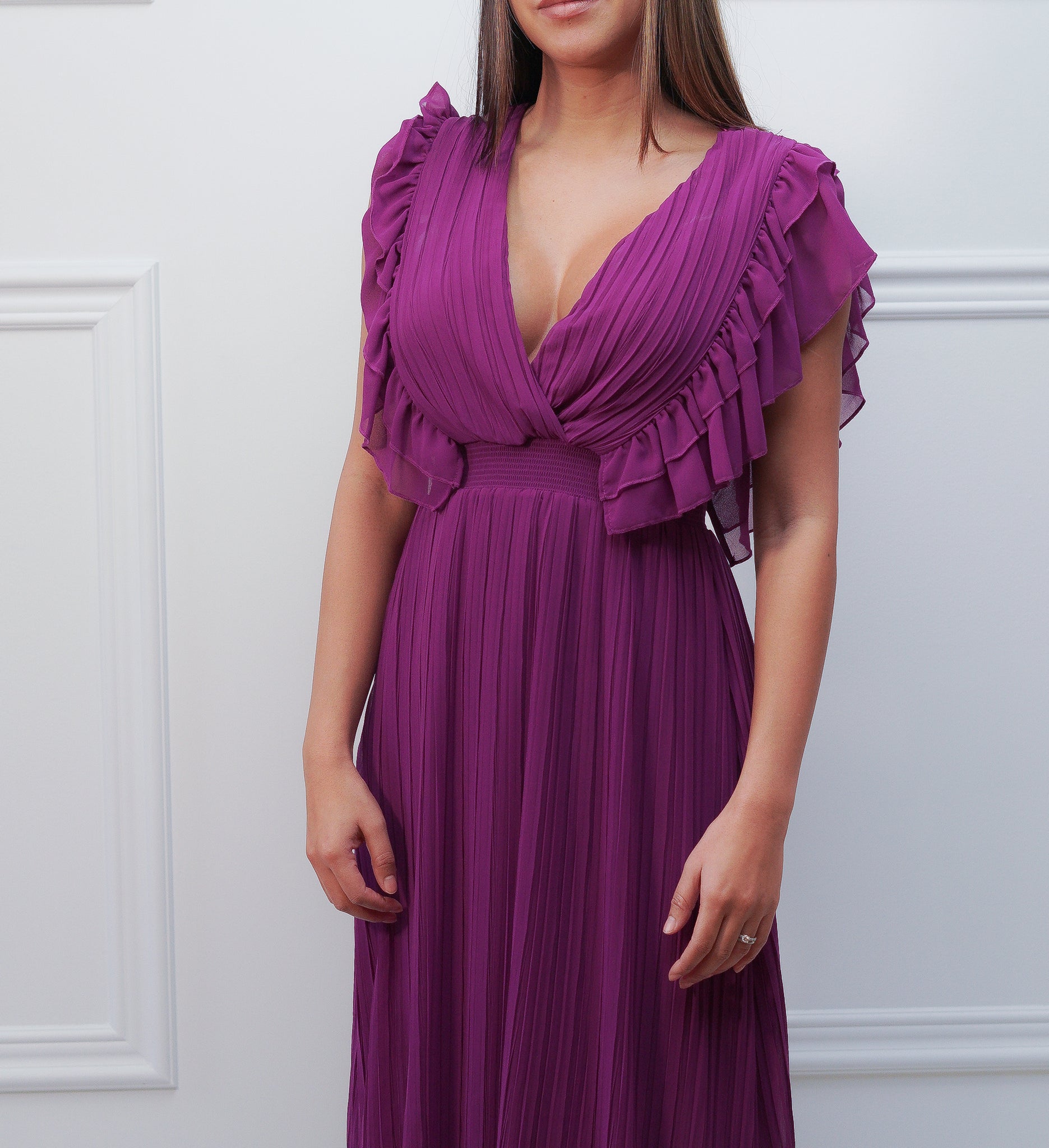 Purple Midi Dress - Rental 