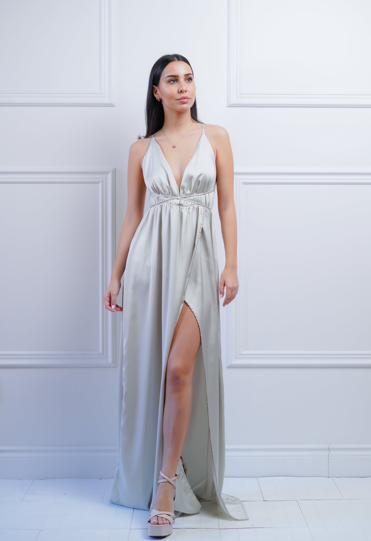 Long Silver Dress - Rental 