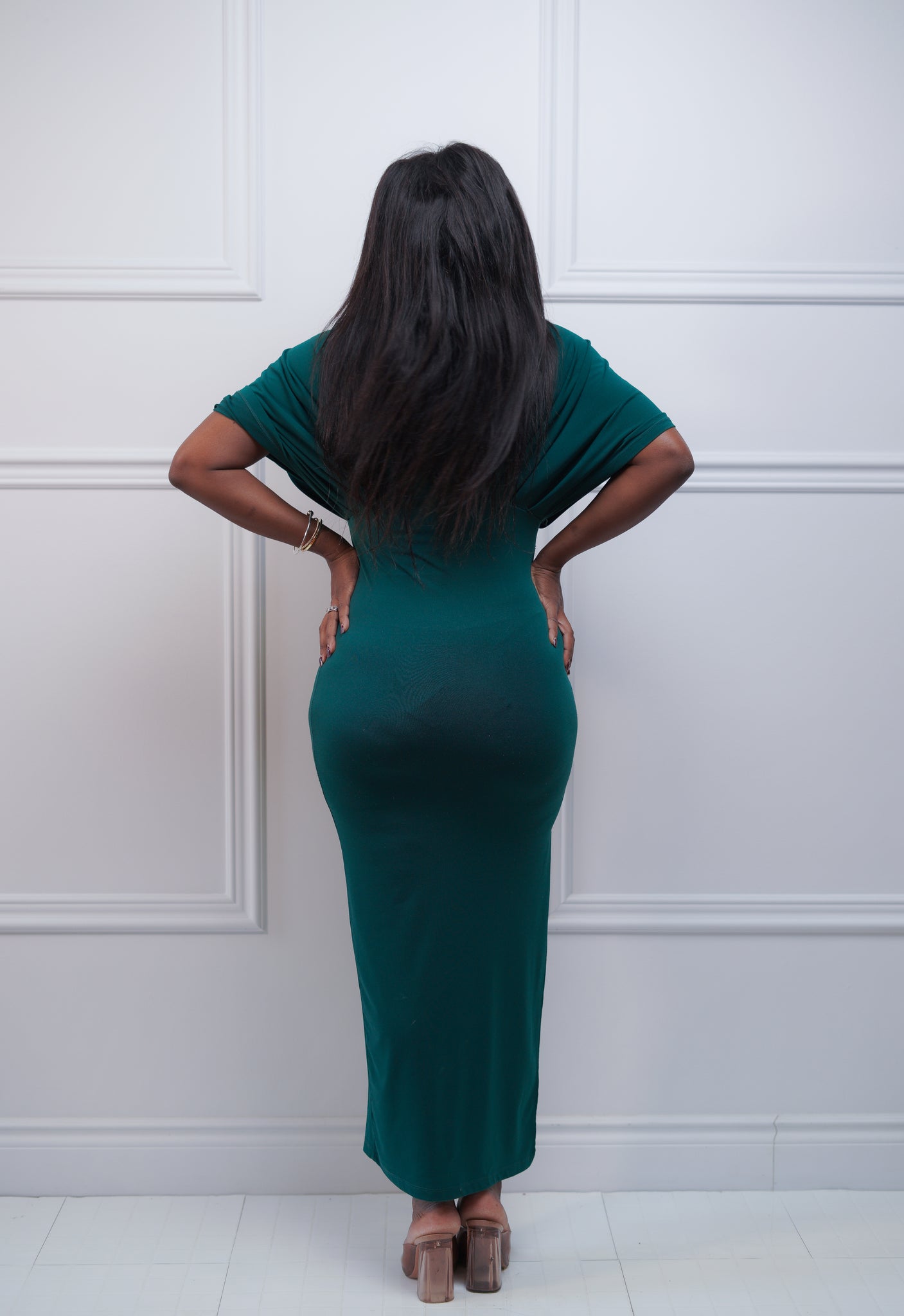 Long Emerald Green Dress - Rental 