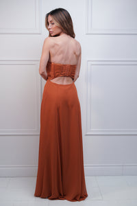 Burnt Orange Maxi Dress - Rental 
